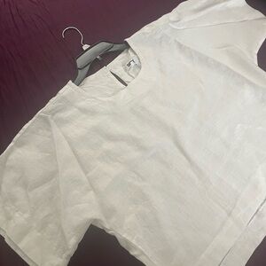 DKNY Ivory Linen Blouse